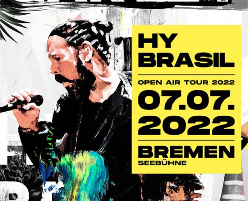 Plakatmotiv für Rea Garvey Seebühne Bremen 2022 Hy Brasil Open Air Tour 2022