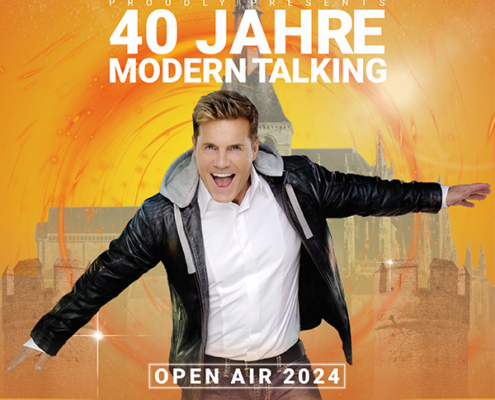 Plakatmotiv für Open Air Konzert Dieter Bohlen proudly presents 40 Jahre Modern Talking live auf der Seebühne Bremen