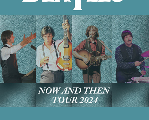 Plakatmotiv für The Quarrymen Beatles live 2024 auf der Seebühne Bremen.