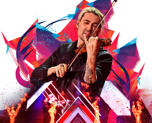 Plakatmotiv für David Garrett auf der Seebühne Bremen.