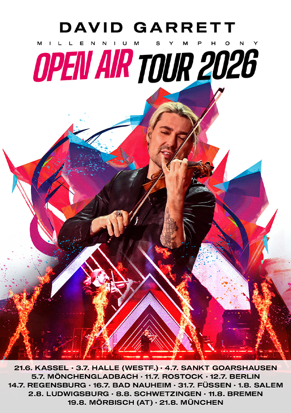 David Garrett – Millennium Symphony Open Air-Tour 2026