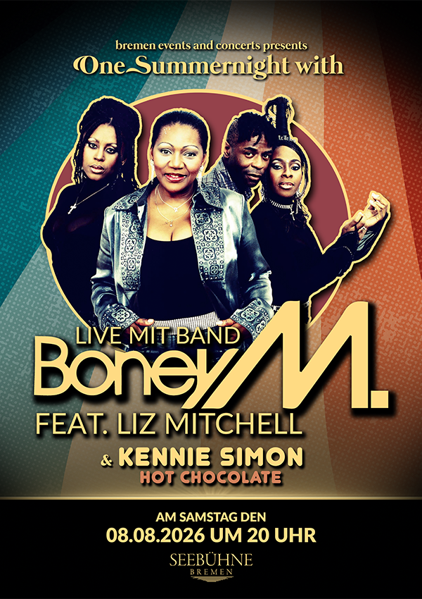 One Summernight with Boney M. – Special Guest: Kennie Simon (Hot Chocolate)