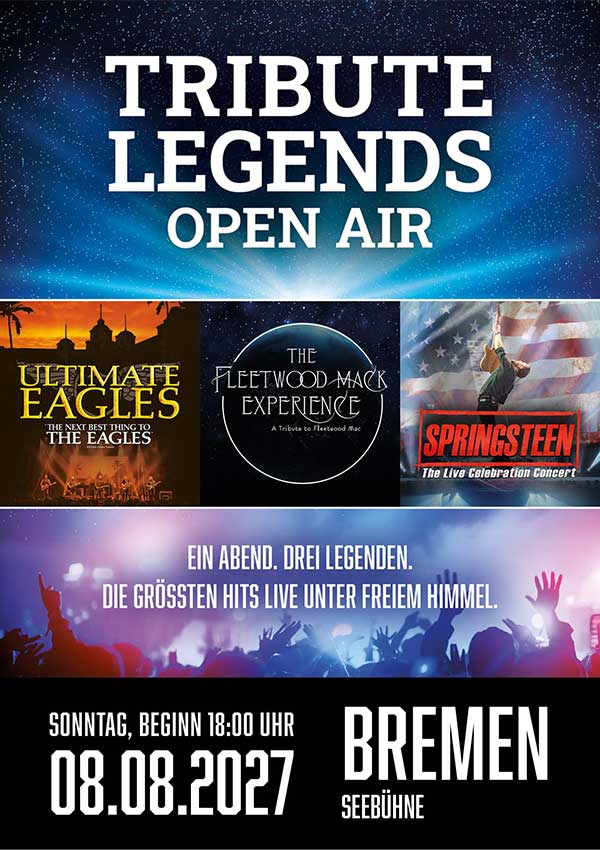 Tribute Legends Open Air – Ultimate Eagles, Springsteen, Fleetwood Mac Experience